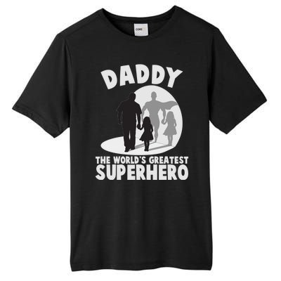 Daddy The World's Greatest Superhero Father's Day Tall Fusion ChromaSoft Performance T-Shirt