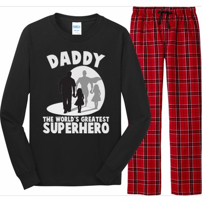 Daddy The World's Greatest Superhero Father's Day Long Sleeve Pajama Set