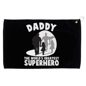 Daddy The World's Greatest Superhero Father's Day Grommeted Golf Towel