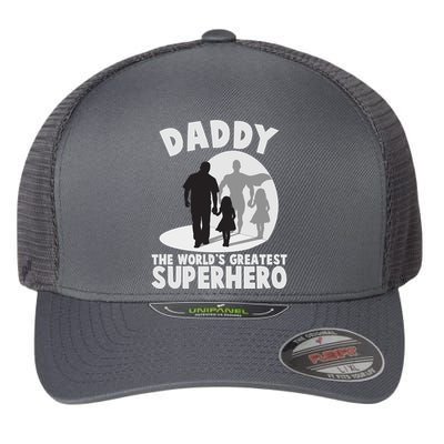 Daddy The World's Greatest Superhero Father's Day Flexfit Unipanel Trucker Cap