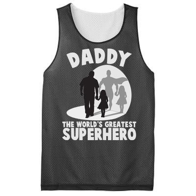 Daddy The World's Greatest Superhero Father's Day Mesh Reversible Basketball Jersey Tank