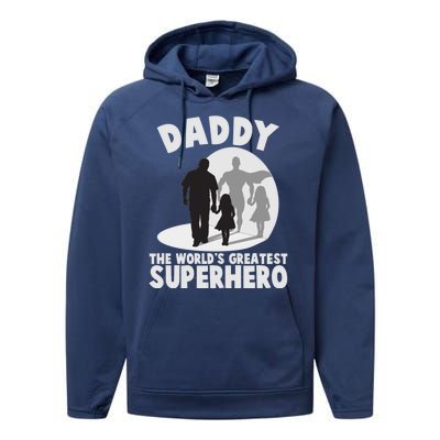 Daddy The World's Greatest Superhero Father's Day Performance Fleece Hoodie