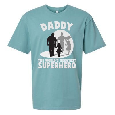 Daddy The World's Greatest Superhero Father's Day Sueded Cloud Jersey T-Shirt