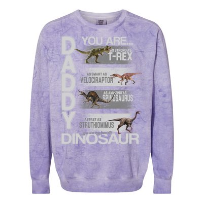 Daddy You Are My Favorite Dinosaur T-Rex Colorblast Crewneck Sweatshirt