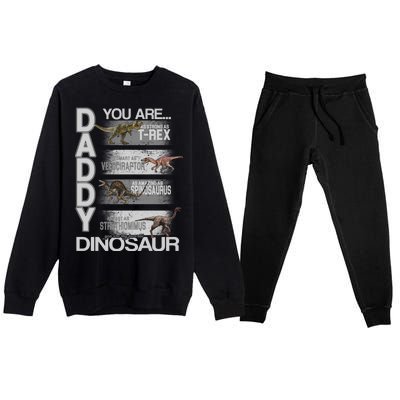 Daddy You Are My Favorite Dinosaur T-Rex Premium Crewneck Sweatsuit Set