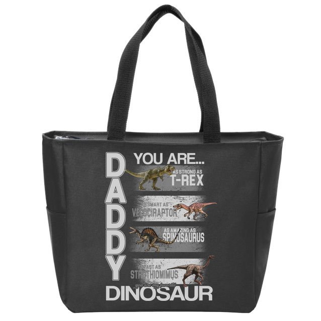 Daddy You Are My Favorite Dinosaur T-Rex Zip Tote Bag