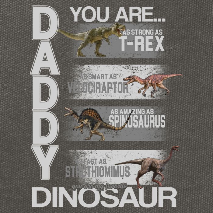 Daddy You Are My Favorite Dinosaur T-Rex Cotton Canvas Backpack