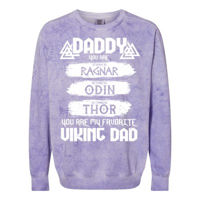 Daddy You Are My Favorite Viking Dad  Colorblast Crewneck Sweatshirt