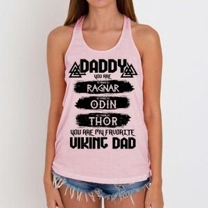 Daddy You Are My Favorite Viking Dad  Women's Knotted Racerback Tank