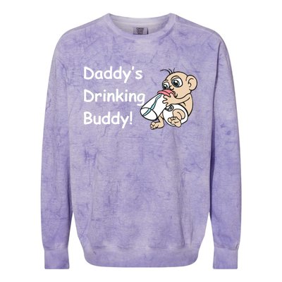 Daddy's Drinking Buddy Colorblast Crewneck Sweatshirt