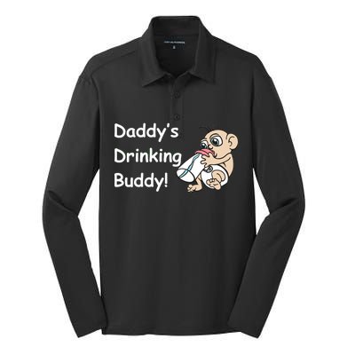 Daddy's Drinking Buddy Silk Touch Performance Long Sleeve Polo