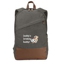 Daddy's Drinking Buddy Cotton Canvas Backpack