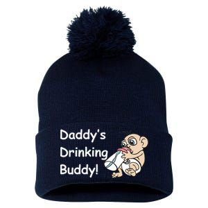 Daddy's Drinking Buddy Pom Pom 12in Knit Beanie