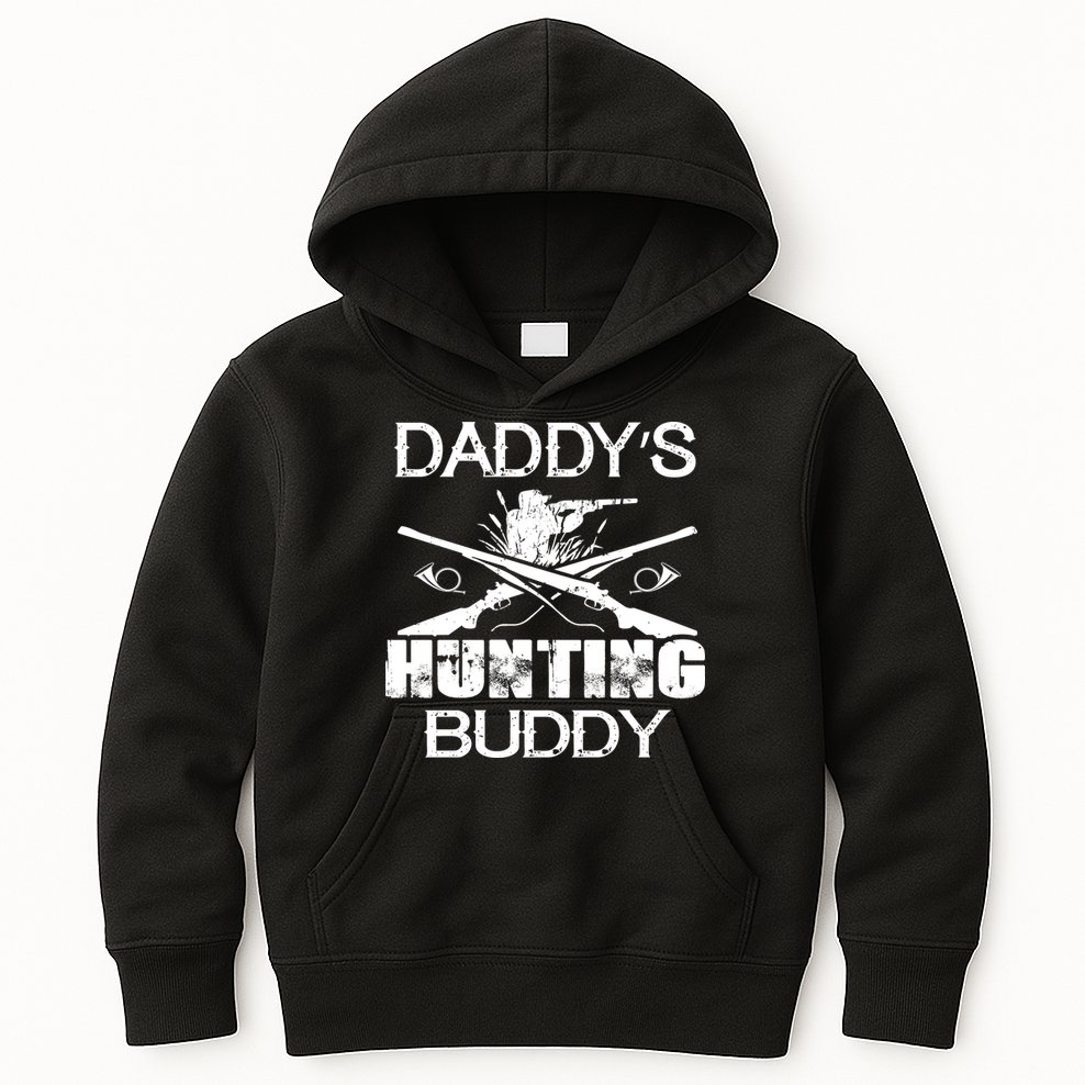 Daddy's Hunting Buddy Kids Hoodie