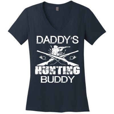 Daddy's Hunting Buddy Women's V-Neck T-Shirt