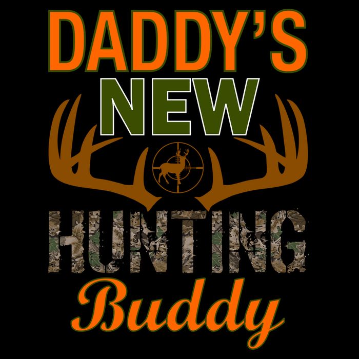 Daddy's New Hunting Buddy Cropped Pullover Crew