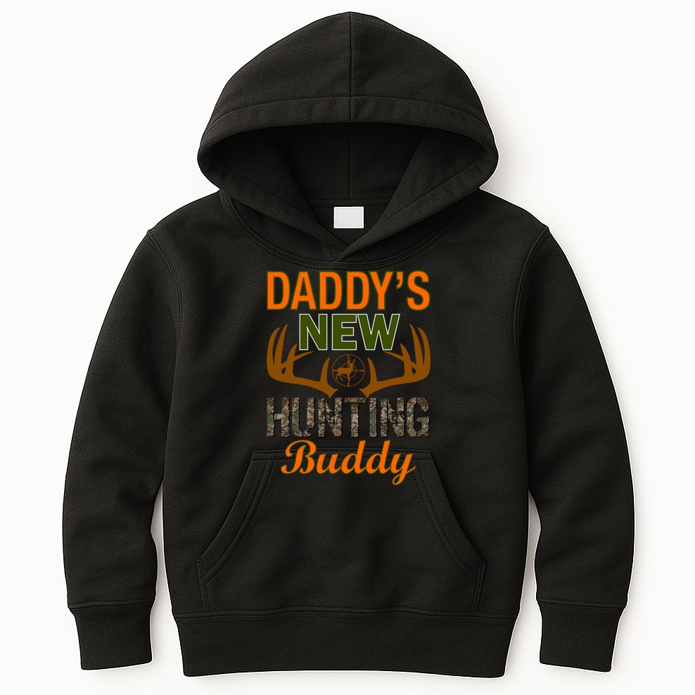 Daddy's New Hunting Buddy Kids Hoodie