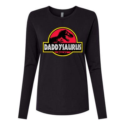 Daddysaurus Funny Daddy Dinosaur Womens Cotton Relaxed Long Sleeve T-Shirt