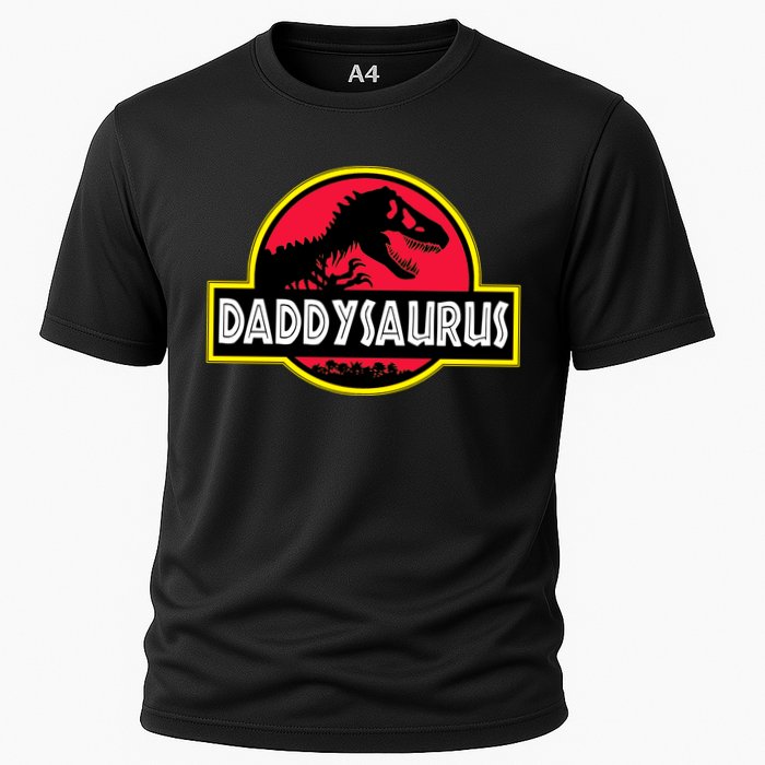 Daddysaurus Funny Daddy Dinosaur Cooling Performance Crew T-Shirt