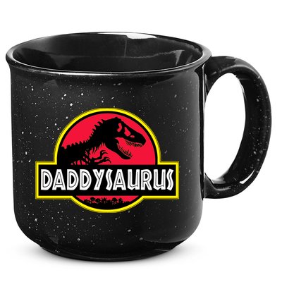 Daddysaurus Funny Daddy Dinosaur 15oz Campfire Ceramic Mug