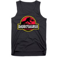 Daddysaurus Funny Daddy Dinosaur Tank Top