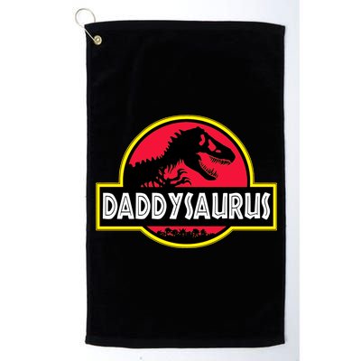 Daddysaurus Funny Daddy Dinosaur Platinum Collection Golf Towel