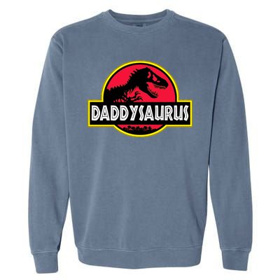 Daddysaurus Funny Daddy Dinosaur Garment-Dyed Sweatshirt