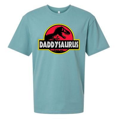 Daddysaurus Funny Daddy Dinosaur Sueded Cloud Jersey T-Shirt