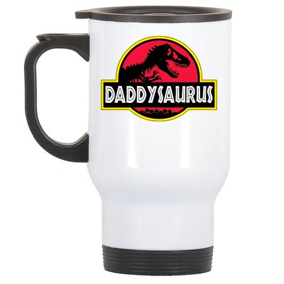 Daddysaurus Funny Daddy Dinosaur Stainless Steel Travel Mug