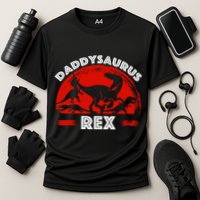 Daddysaurus Rex Cute Dad Spoof Performance Shirt