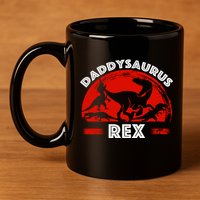 Daddysaurus Rex Cute Dad Spoof 11oz C Handle Ceramic Mug