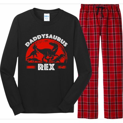 Daddysaurus Rex Cute Dad Spoof Long Sleeve Pajama Set