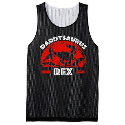 Daddysaurus Rex Cute Dad Spoof Mesh Reversible Basketball Jersey Tank