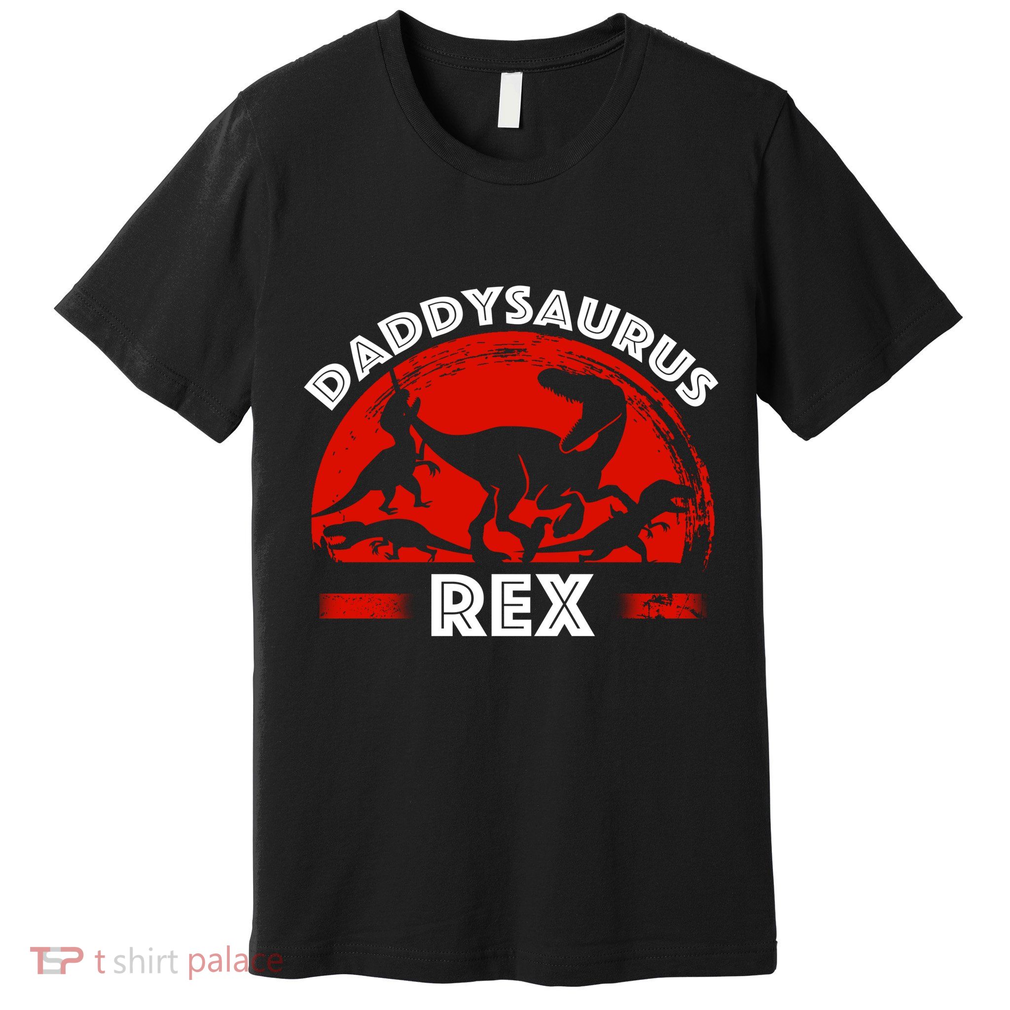 Daddysaurus Rex Cute Dad Spoof Premium T-Shirt