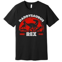 Daddysaurus Rex Cute Dad Spoof Premium T-Shirt