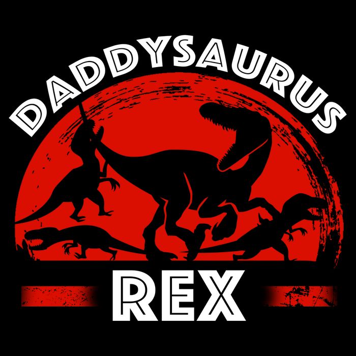 Daddysaurus Rex Cute Dad Spoof Premium T-Shirt