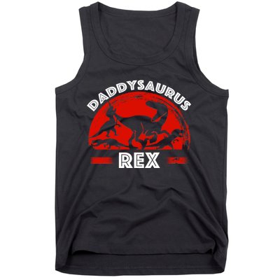 Daddysaurus Rex Cute Dad Spoof Tank Top