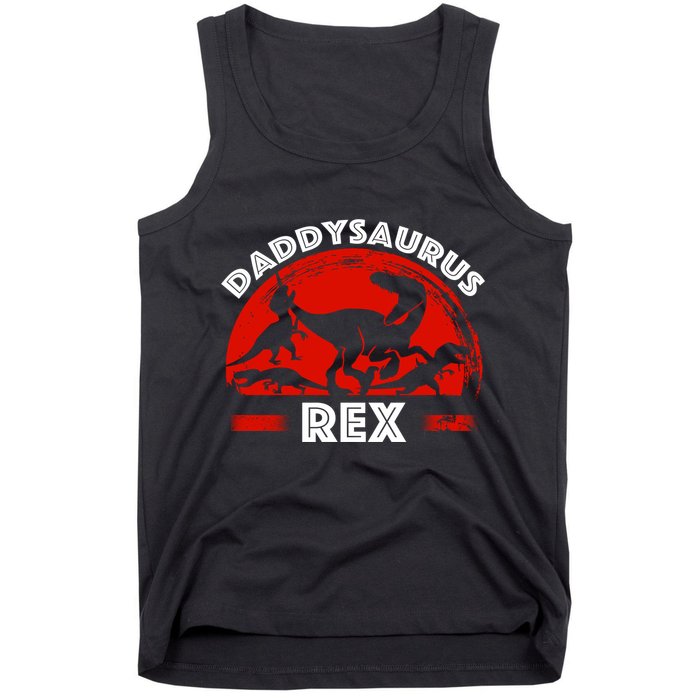 Daddysaurus Rex Cute Dad Spoof Tank Top