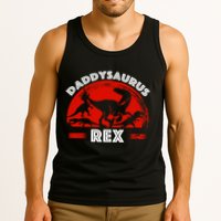 Daddysaurus Rex Cute Dad Spoof Tank Top