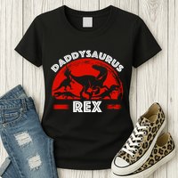 Daddysaurus Rex Cute Dad Spoof Womens T-Shirt