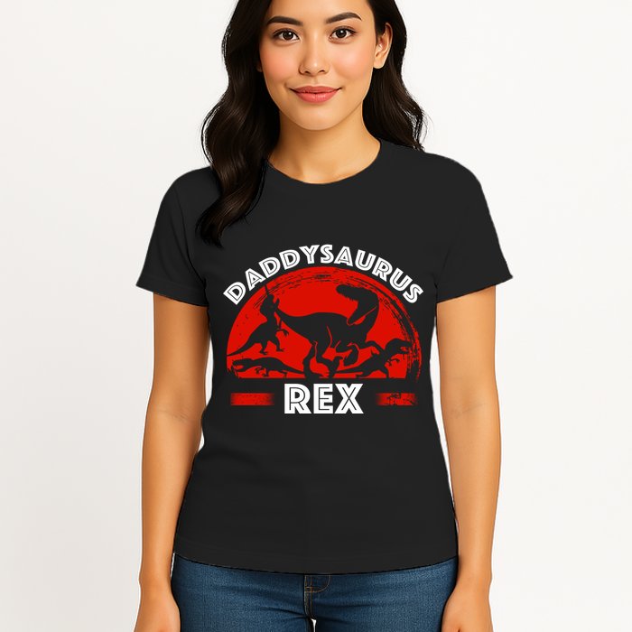 Daddysaurus Rex Cute Dad Spoof Womens T-Shirt
