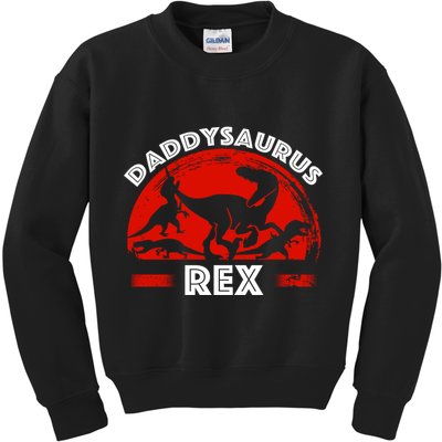 Daddysaurus Rex Cute Dad Spoof Kids Sweatshirt