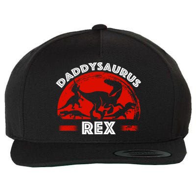 Daddysaurus Rex Cute Dad Spoof Wool Snapback Cap