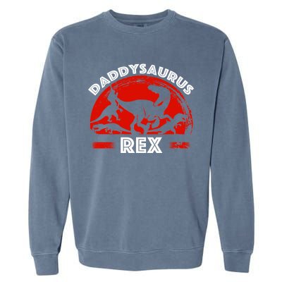 Daddysaurus Rex Cute Dad Spoof Garment-Dyed Sweatshirt