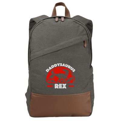 Daddysaurus Rex Cute Dad Spoof Cotton Canvas Backpack