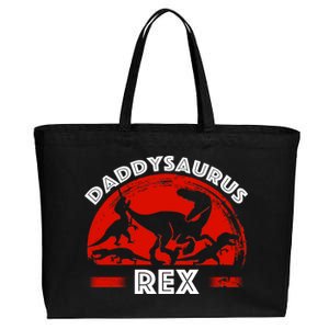 Daddysaurus Rex Cute Dad Spoof Cotton Canvas Jumbo Tote