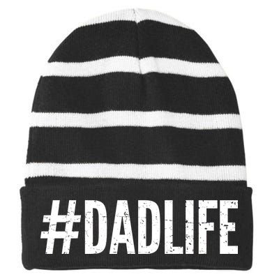 Dadlife  Striped Beanie with Solid Band