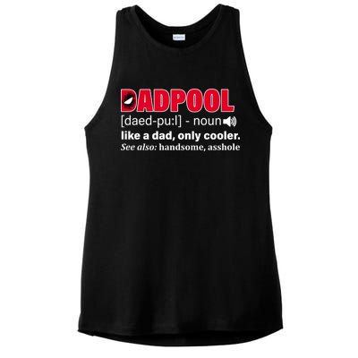 Dadpool Like A Dad Only Cooler Ladies PosiCharge Tri-Blend Wicking Tank