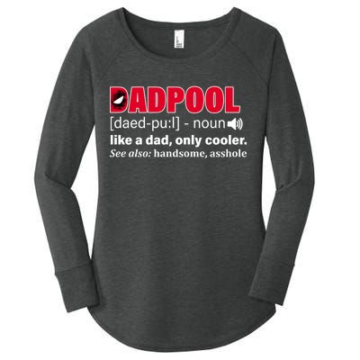 Dadpool Like A Dad Only Cooler Women's Perfect Tri Tunic Long Sleeve Shirt