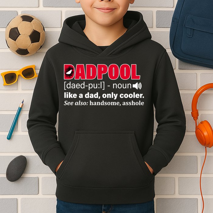 Dadpool Like A Dad Only Cooler Kids Hoodie